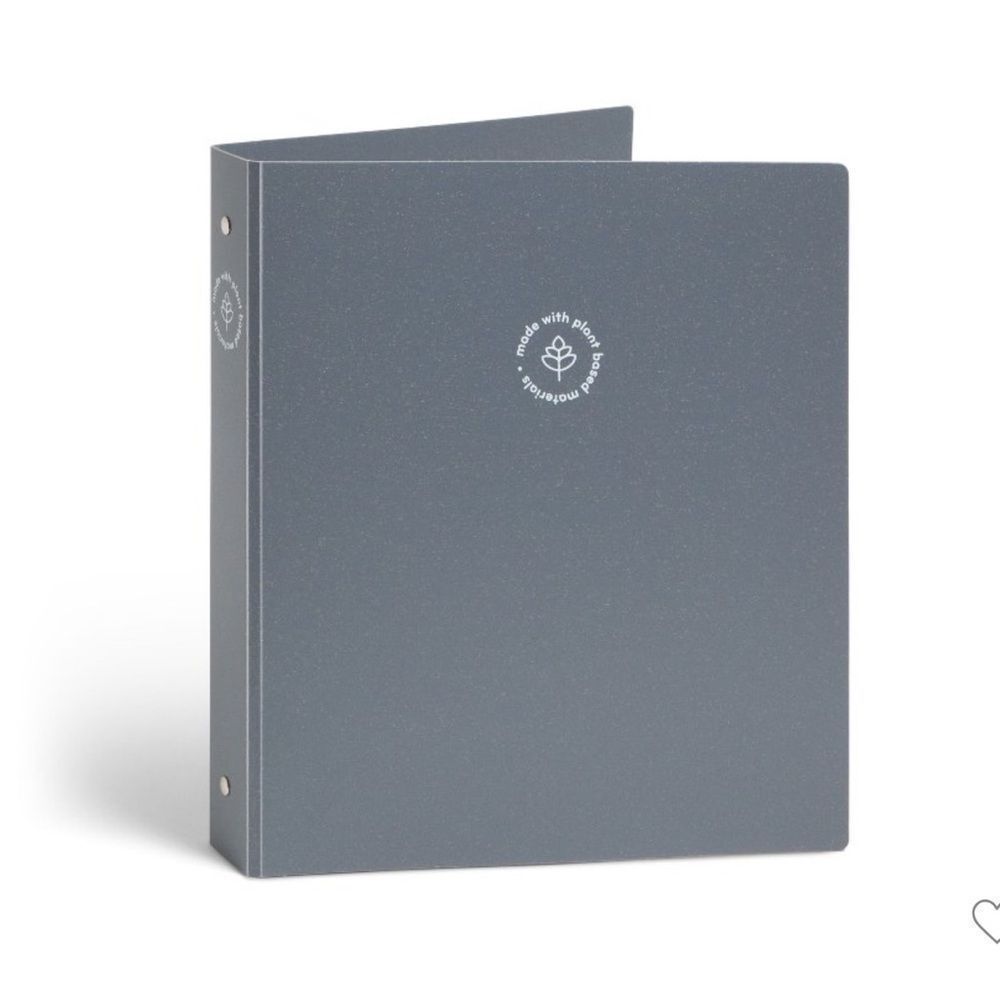 1" Binders Bundle of 4 Gray